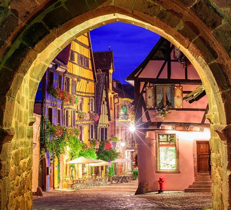 Riquewihr A Typical Medieval City Of Alsace Is Located At The