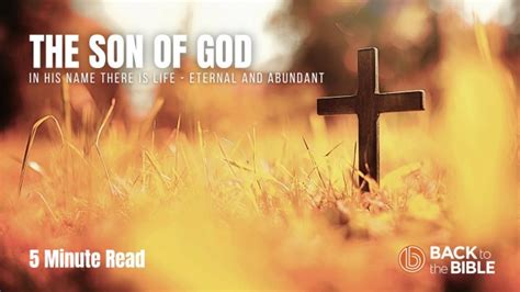 The Son of God - Your Daily Forward Devotional