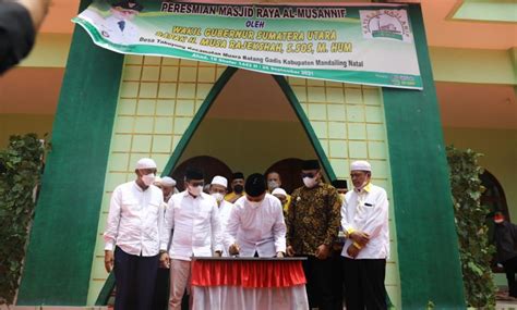 Resmikan Masjid Raya Al Musannif Di Tabuyung Musa Rajekshah Tetaskan