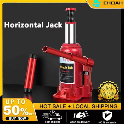 Choah Car Ton Horizontal Jack Hydraulic Extra Heavy Duty Bottle Type