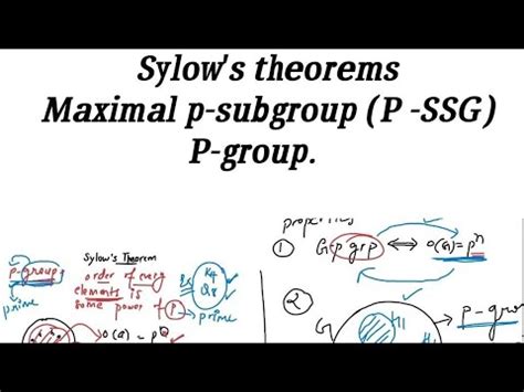 Sylow S Second And Third Theorem With Example In English Lec Youtube