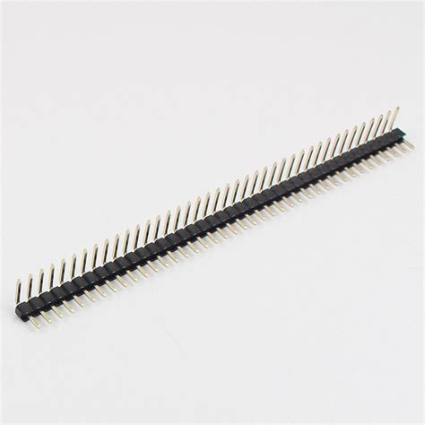 Pcs Pitch Mm Pin Male Single Row Right Angle Pin Header Strip Ebay