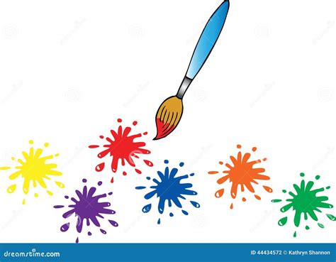 Brush And Paint Splashes Stock Vector Illustration Of Yellow 44434572