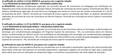 Concurso Sedf Retifica O Altera Requisitos E Nomenclatura De Cargos