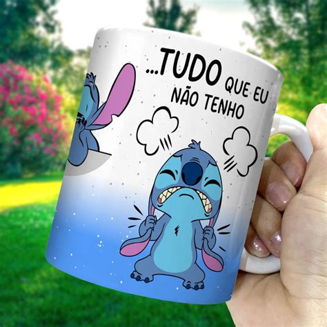 Arte Digital Para Caneca Stitch Paci Ncia Elo