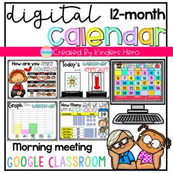 Digital Calendar For Google Slides Morning Meeting Distance Learning