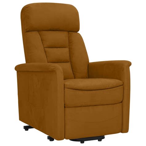 VidaXL Fauteuil Inclinable Marron Similicuir Daim