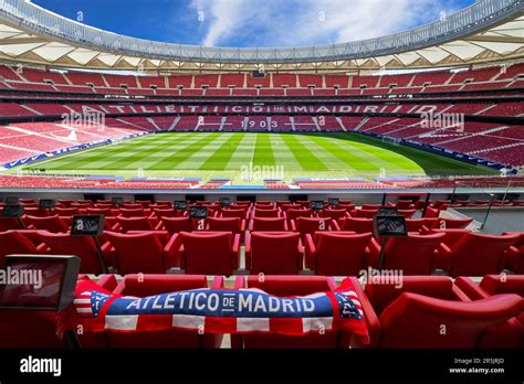 At The Tribunes Of Civitas Metropolitano Arena Madrid Stock Photo Alamy