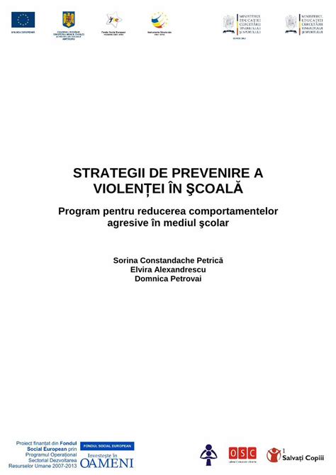 PDF Strategii Prevenire Violenta DOKUMEN TIPS