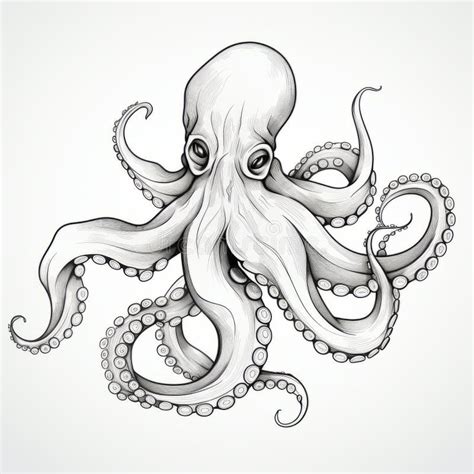 Realistic Octopus Drawings