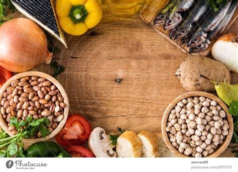 Healthy Eating Mediterranean Diet Fruits And Vegetables A Royalty