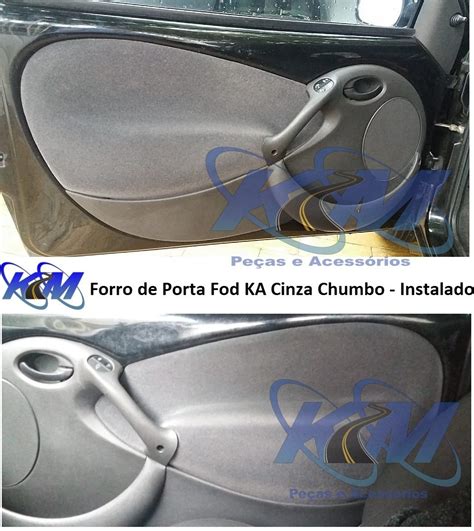 Forro De Porta Ford Ka Plástico Cinza Claro Anos 1997 A 2007