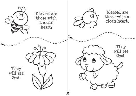 Coloring Beatitudes Pages Kids Merciful Sunday School Bible Church