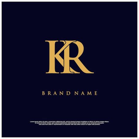 Premium Vector Luxury Modern Combination Kr Or Rk Abstract Vector Logo