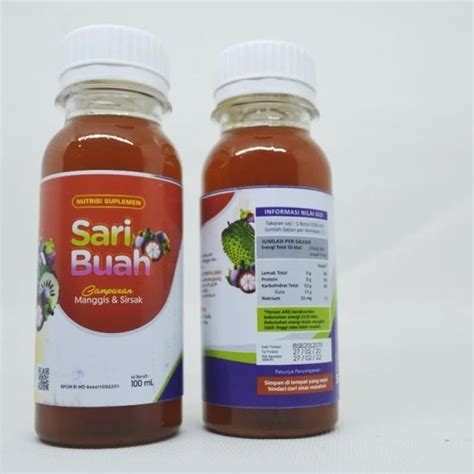 Jual Minuman Probiotik Sari Buah Biojana Sb Manggis Dan Sirsak Bio