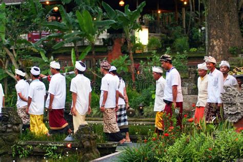 Indonesian People In National Clothes On Religious Ceremony Editorial