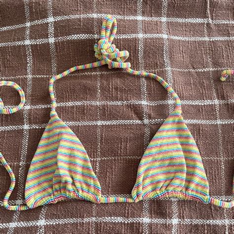 Frankies Bikinis Tia Terry Triangle Bikini Top Gem