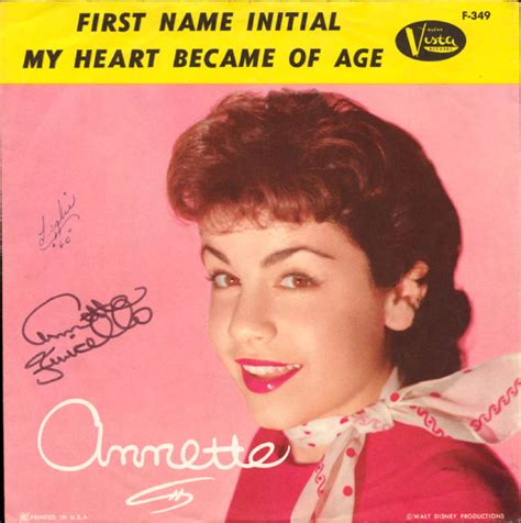 Annette Funicello Record Cover Signed Historyforsale Item 250376