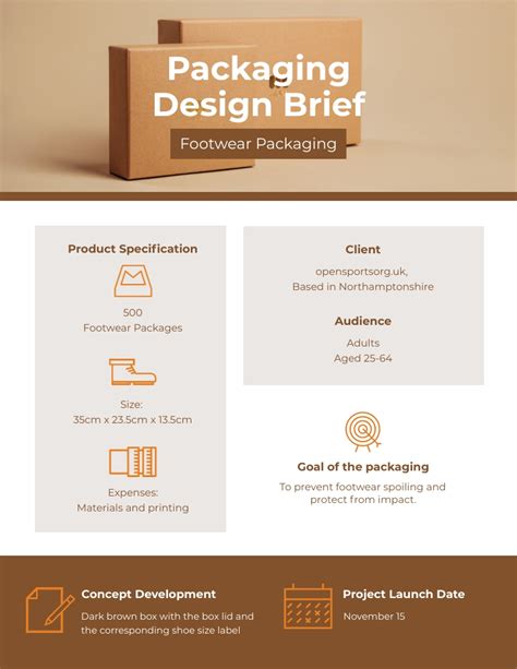 Packaging Design Brief Template Visme