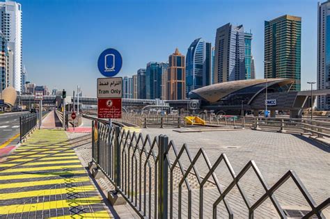 View Of The Dmcc Metro Station And Dubai Tram Station From Dubai Marina