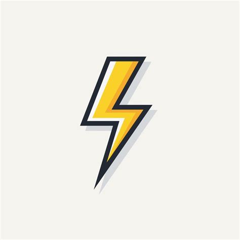 Yellow electric lightning bold vector symbol 7656669 Vector Art at Vecteezy