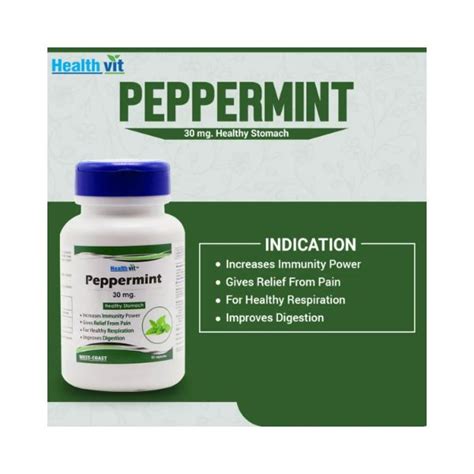 Buy Healthvit Peppermint 30mg Healthy Stomach -Capsules 60's Online at ...