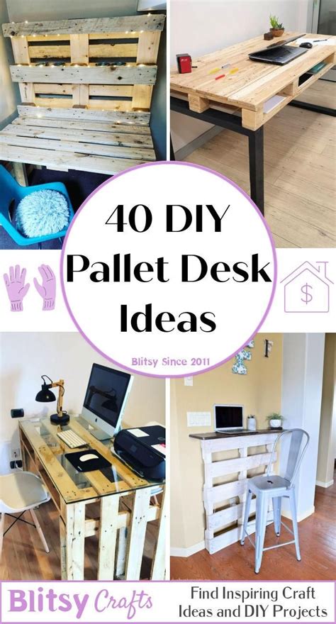 Diy Wood Pallet Desk Ideas With Free Plans Pallet Desk Pallet Diy