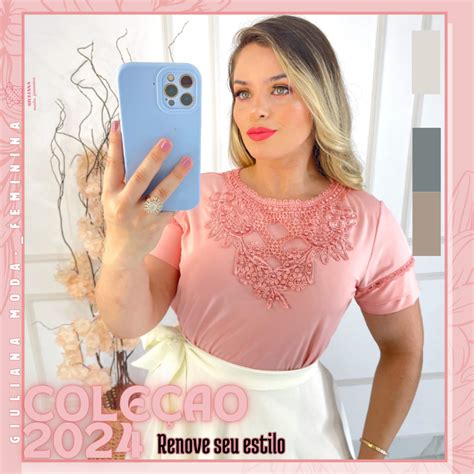 Feminina Blusa Manga Curta Moda Evang Lica Elegante Soltinha