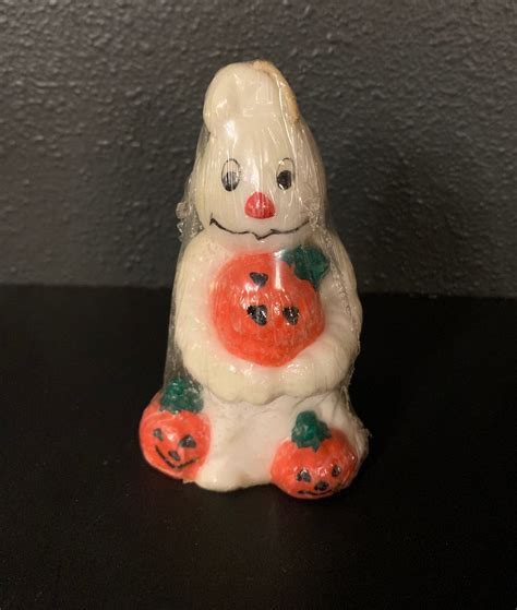 Vintage Halloween Ghost Candle Vintage Halloween Decorations Etsy