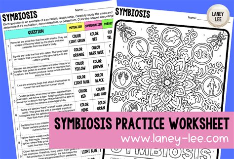 Types Of Symbiosis Worksheets