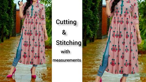 Side Slit Kurti Cutting And Stitchingnaira Style Kurti Cutting And