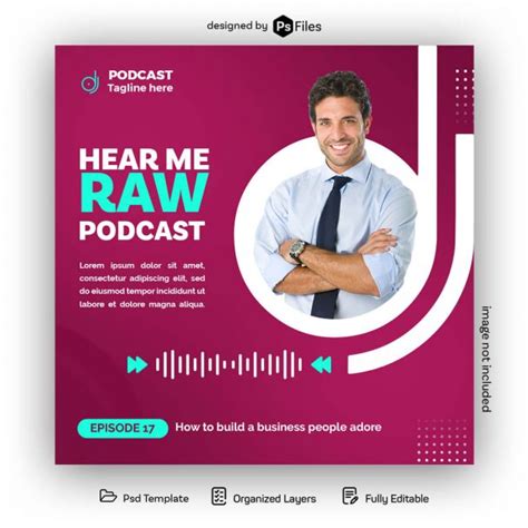 Free Podcast Cover Art Template Design PSD - PsFiles