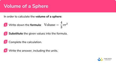 Volume Of A Sphere Gcse Maths Steps And Examples