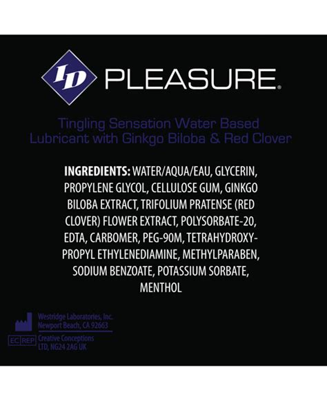 Lubricante Para Hormigueo A Base De Agua Id Pleasure Oz Tab Sex Shop