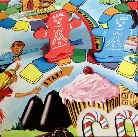 Paintings by Kim Testone: Candyland Board Game Painting - We've Only ...