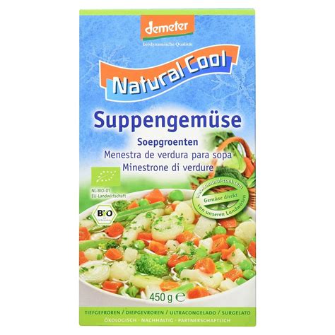 Natural Cool Demeter Bio Suppengemüse 450 g Tiefgefroren Amazon de