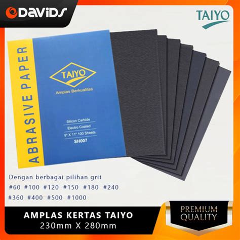 Jual Amplas Kayu Besi Tembok Lembaran Kertas Gosok Taiyo 180 Kota