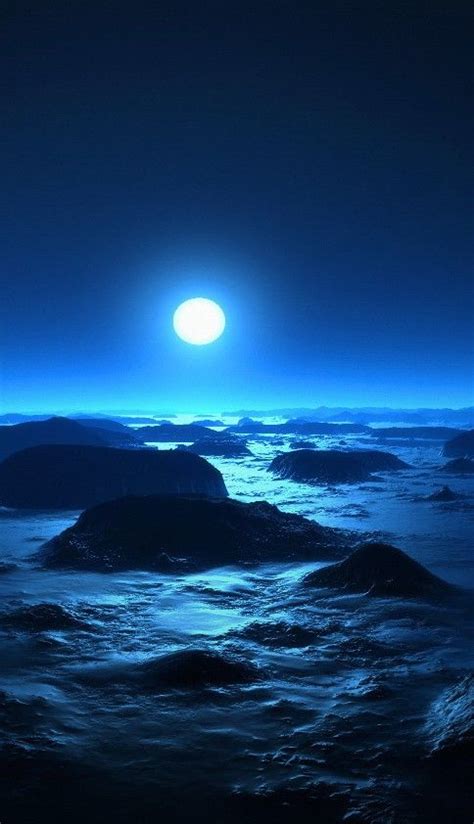 Blue Night | Beautiful Moon and Nature Pictures