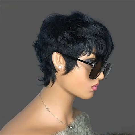 Brazilian Short Bob Pixie Cut Wig Human Hair Straight Temu