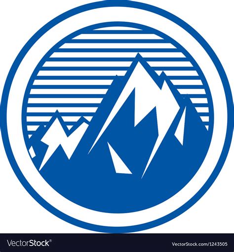 Mountain Range Logo Royalty Free Vector Image Vectorstock