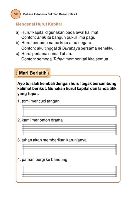 Lembar Kerja Belajar Menulis Tegak Bersambung Yang Baik Dan Benar New