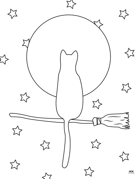 Free Printable Halloween Cat Coloring Pages