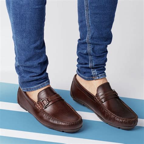 Mocasines Casuales Para Hombre en Cuero Café Mate HENDZ