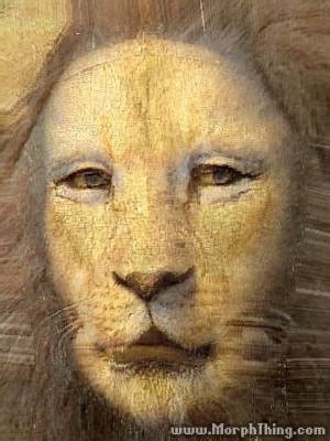 Mona Lisa and Lion (Morphed) - MorphThing.com