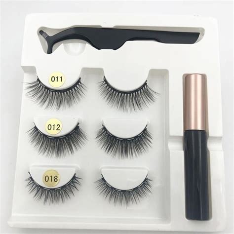 3 5 Pairs Of Magnet Eyelash Makeup Eyelashes Magnetic Eyelash Eyeliner