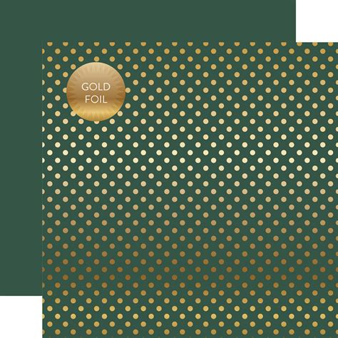 Mallard Gold Foil Dot 12x12 Dots And Stripes Cardstock The 12x12