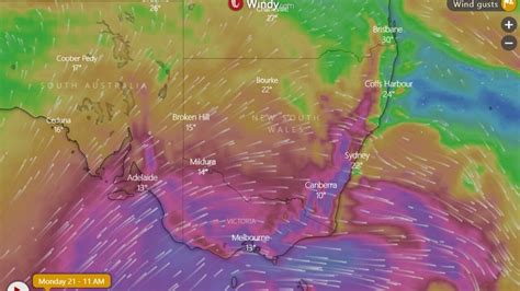 Weather Cold Blast Dangerous Winds Hit Victoria As Qld Reaches 35c