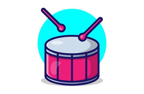 Drum Set Music Cartoon Icon Vector Graphic by Hi Dream · Creative Fabrica