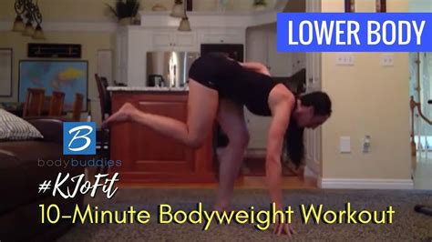 10 Minute LOWER BODY 3 Bodyweight Workout For Home KJoFit With