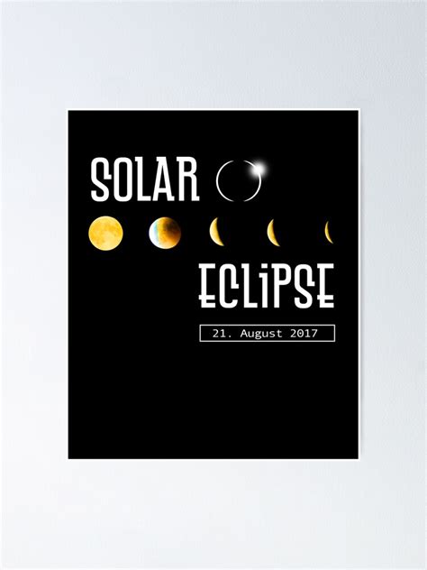 Total Solar Eclipse Sonnenfinsternis 21 August 2017 Poster By